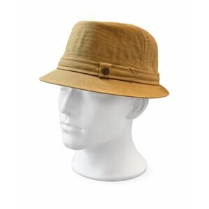 Country Gentleman Men’s Tan Fedora Hat XL | Classic Safari Trilby Style